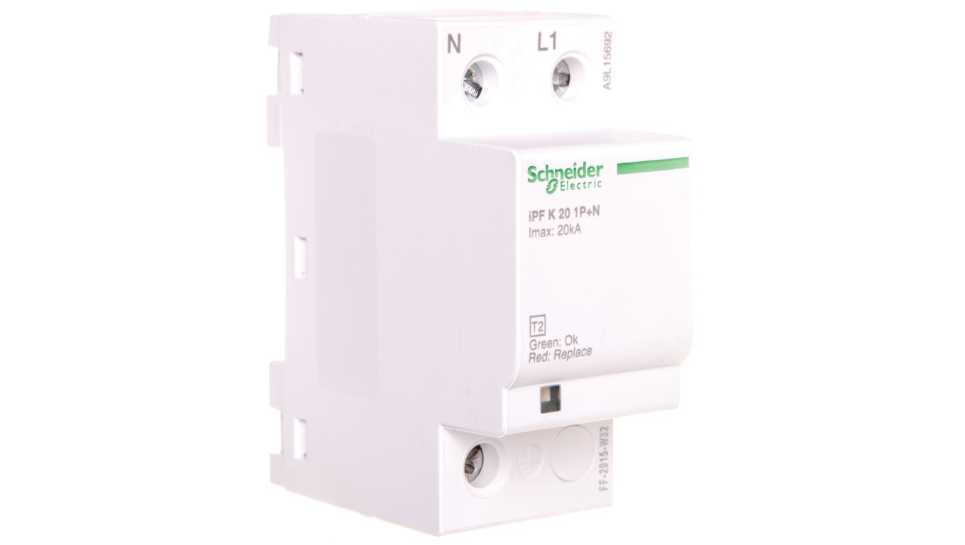 Ogranicznik przepięć Typ T2 1P+N/PE 65kA 1,5kV iPF20 A9L15692