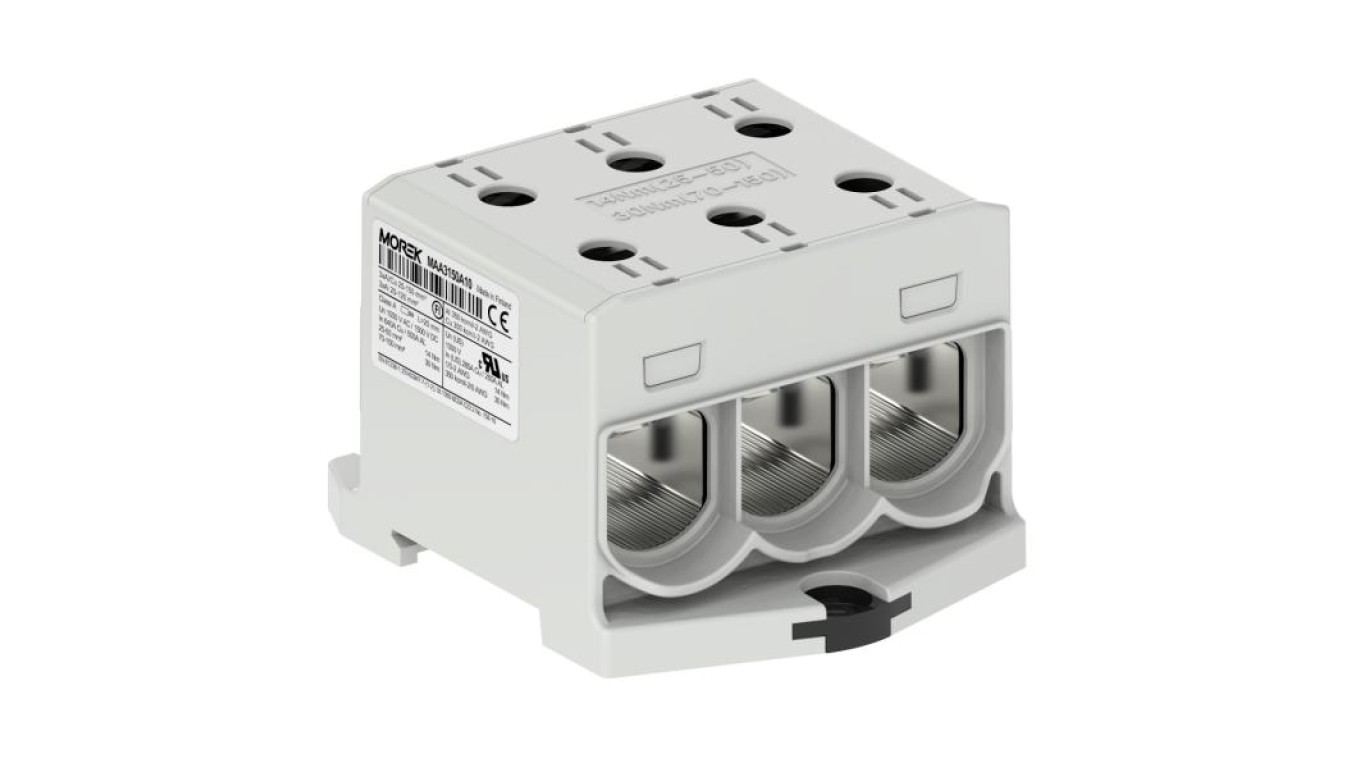 Złączka OTL150-3 kolor szary 3xAl/Cu 25-150mm 1000V AC / 1500V DC Zacisk uniwersalny MAA3150A10