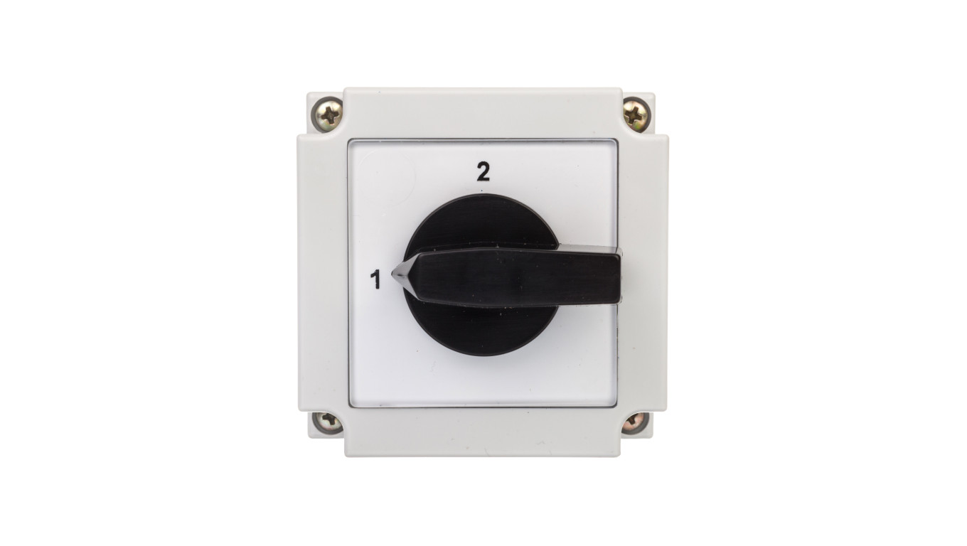 Łącznik krzywkowy 1-2 1P 10A w obudowie 4G10-54-PK R014 63-840347-011