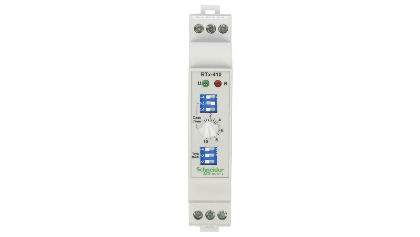 Przekaźnik czasowy 1P 5A 0,01sek-100h 24-240V AC/DC wielofunkcyjny RTx-410 2610391