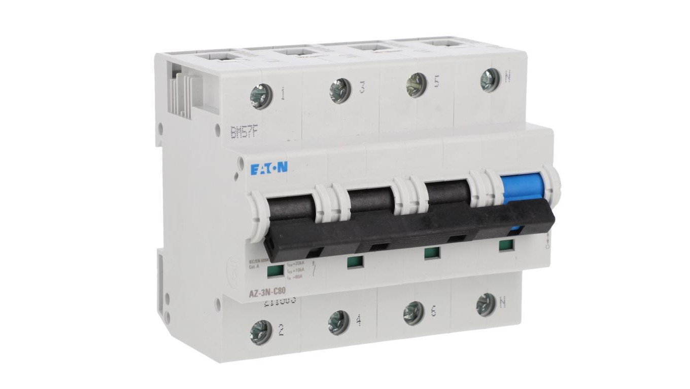 Wyłącznik nadprądowy 3P+N C 80A 20kA AC AZ-3N-C80 211803