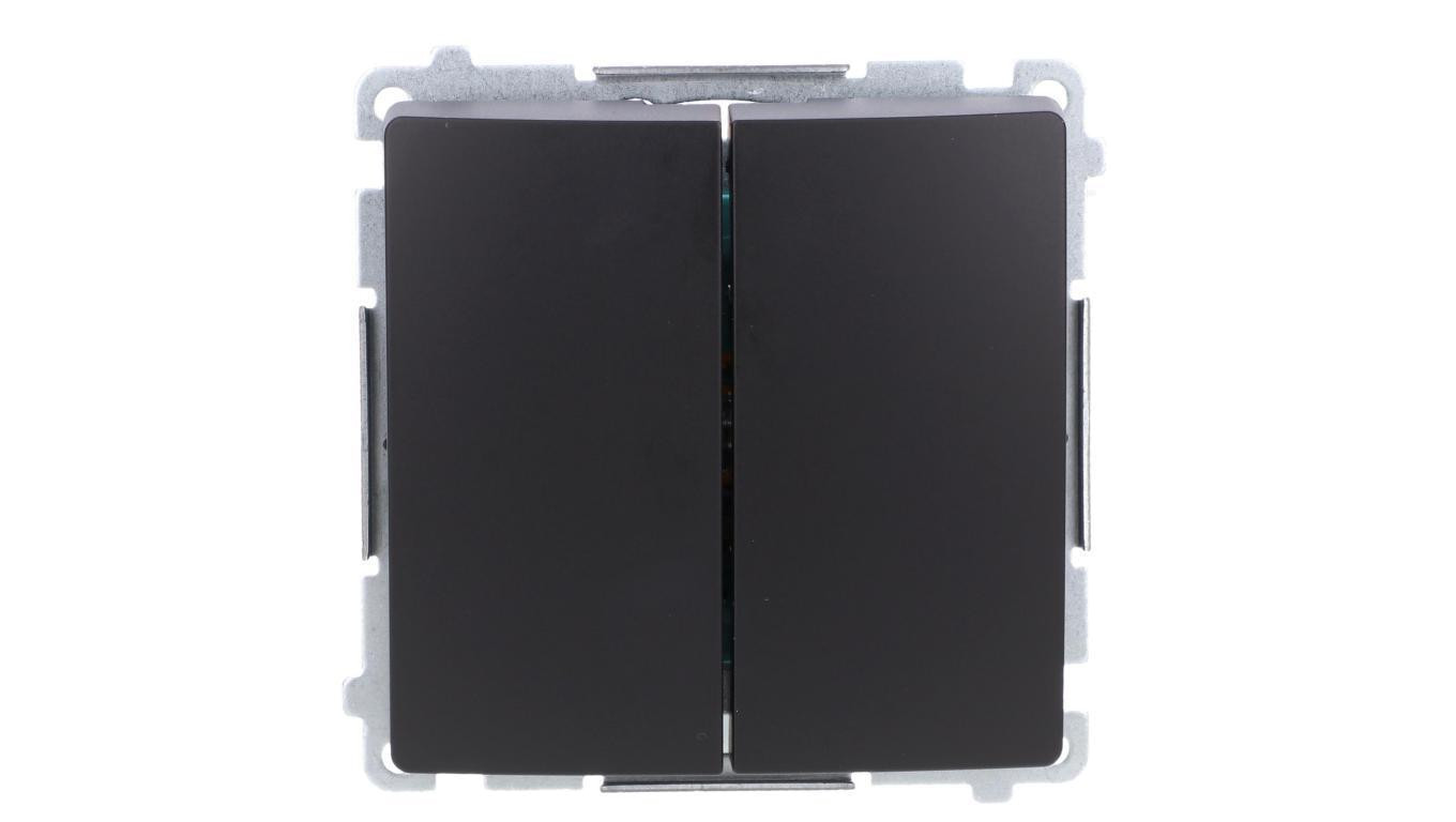 Simon Basic Łącznik świecznikowy (moduł) 10AX, 250V, szybkozłącza, czarny BMW5.01/49