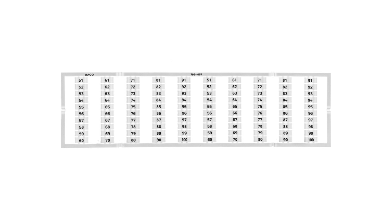 Oznaczniki WMB 2x 51-100 793-607 /5szt./