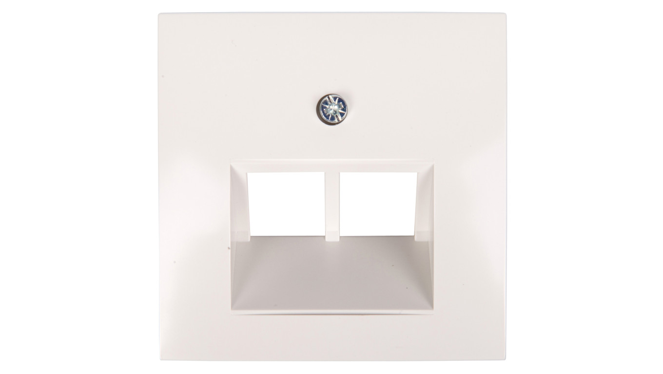 Berker/B.Kwadrat Element centralny gniazda przyłączeniowego 2xUAE śnieżnobiały 5314098989