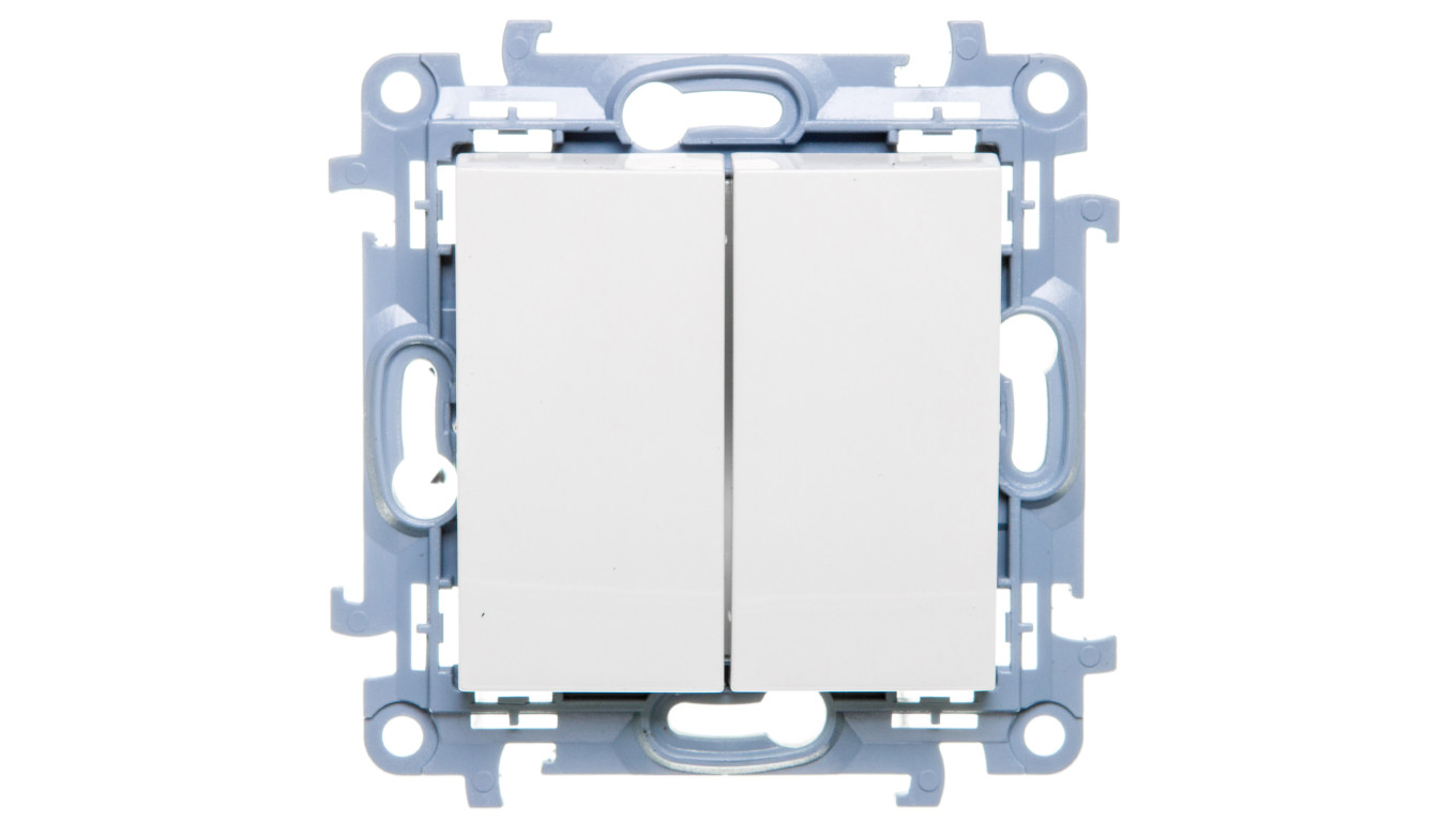 Simon 10 Łącznik świecznikowy 10AX IP44 biały CW5B.01/11