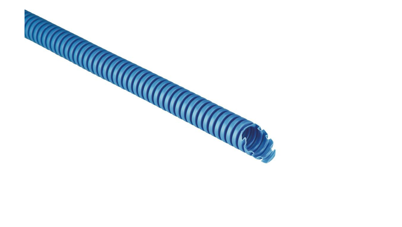 Rura karbowana 750N fi 20/15 niebieska samogasnąca PV UV ECTC1520BL /100m/
