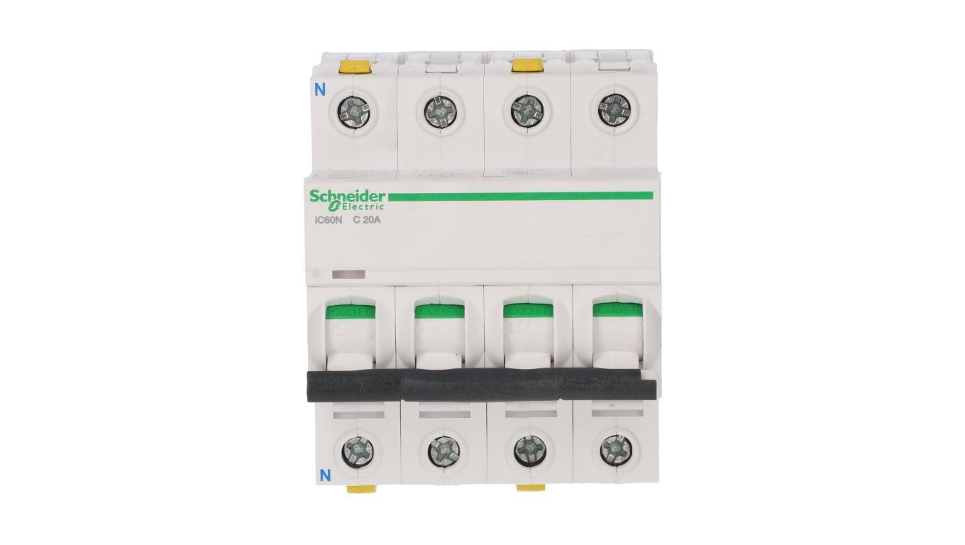 Wyłącznik nadprądowy 3P+N C 20A 6kA AC iC60N-C20-3N A9F04720