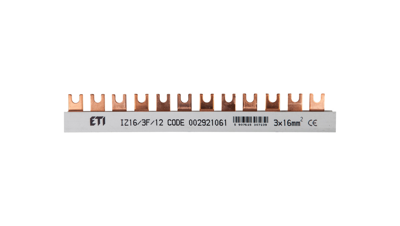 Szyna łączeniowa widełkowa 3P 100A 16mm2 (12 mod.) IZ16/3F/12 002921061