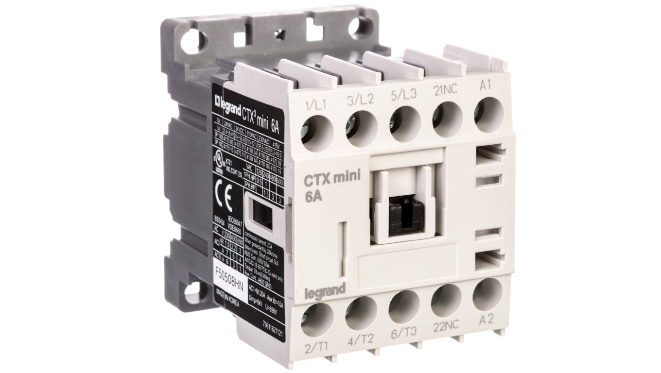 Stycznik mocy 6A 3P 230V AC 0Z 1R CTX3 MINI 417016