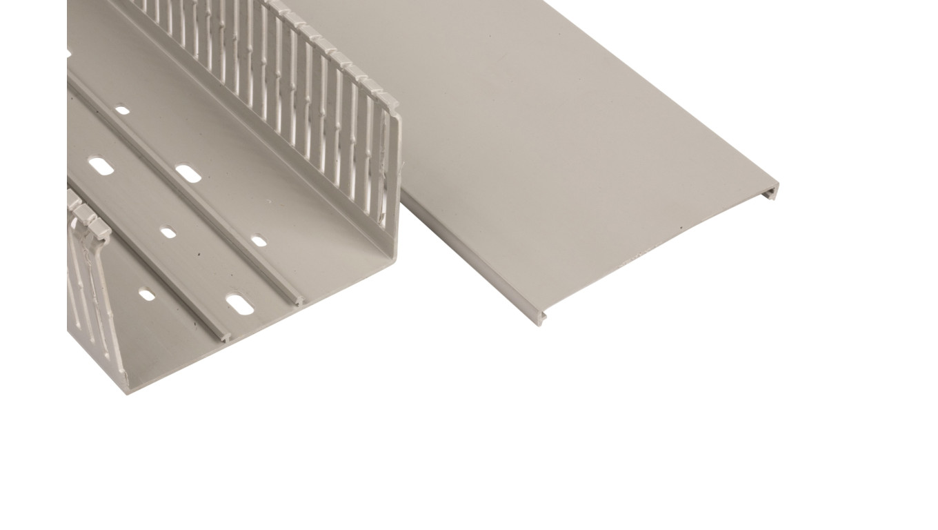 Korytko grzebieniowe samogasnące 120x80 szare z pokrywą UV ECS12080 /2m/ (opak. 16m)