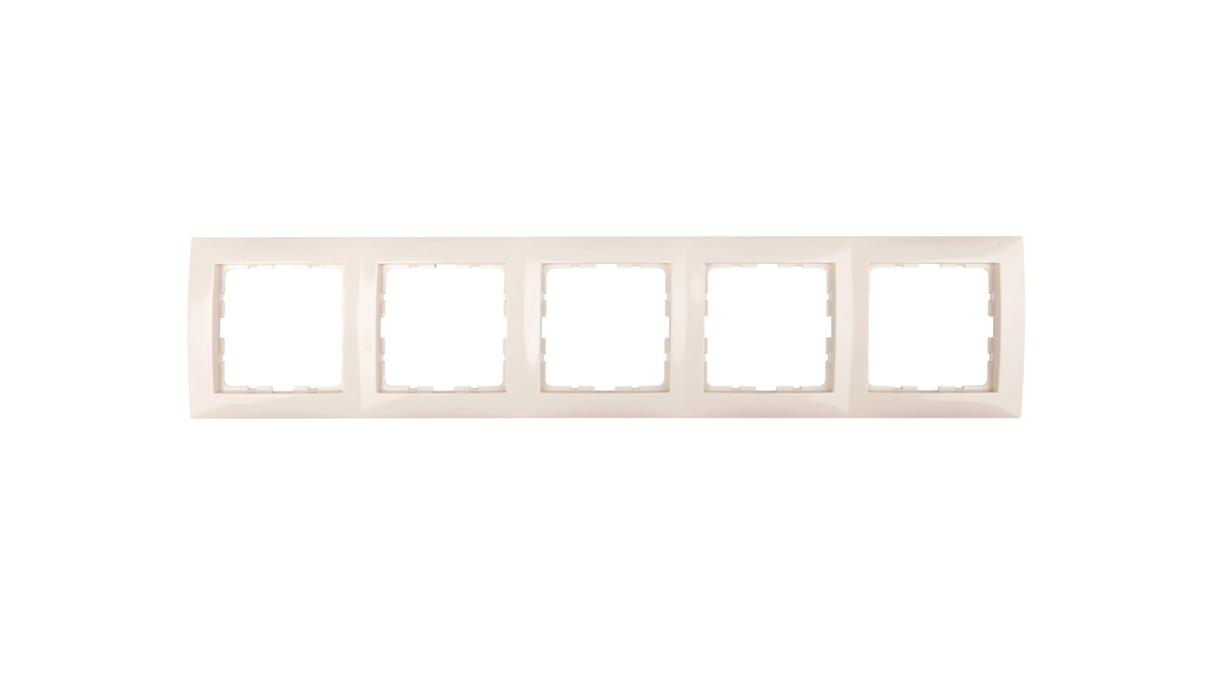 Berker/B.Kwadrat Ramka pięciokrotna kremowa 5310158982