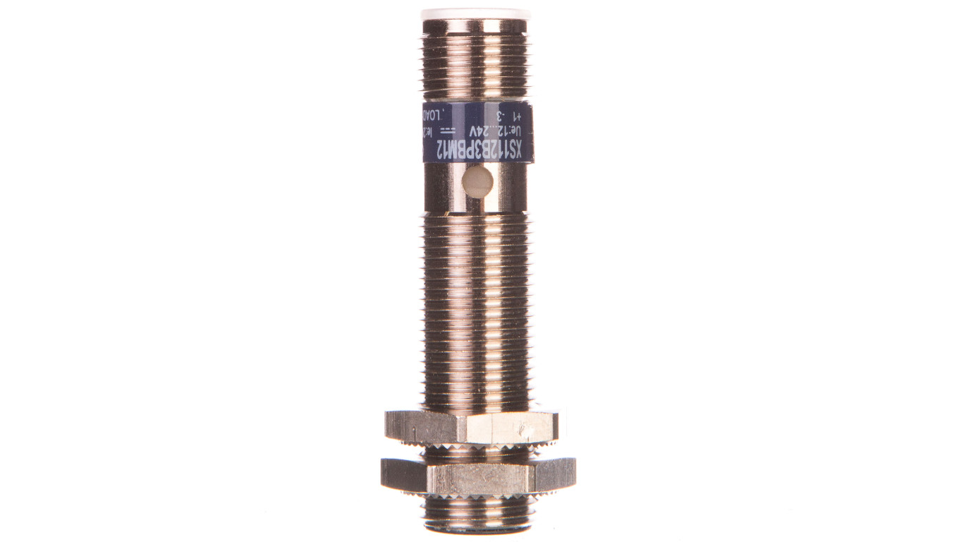 Czujnik indukcyjny M12 2mm zakryty 12-24V DC PNP 1R połączenie M12 3-piny XS112B3PBM12