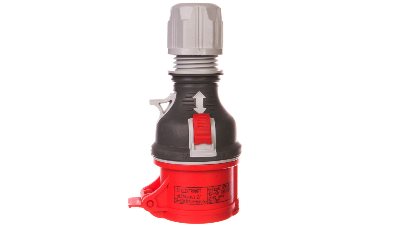 Gniazdo przenośne 16A 4P 400V czerwone TWIST GPP 16/4 IP44 921871