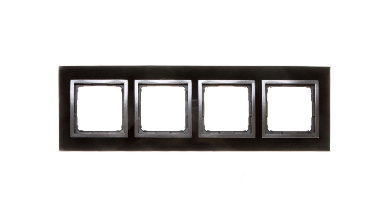 Simon 54 Nature Ramka poczwórna szkło ZASTYGŁA LAWA DRN4/73