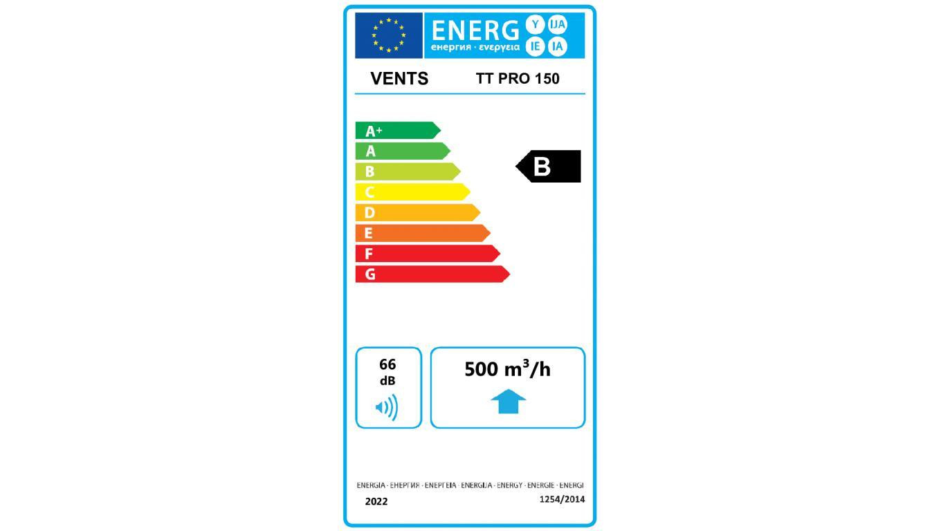Wentylator kanałowy o przepływie mieszanym fi 150 mm, 565 m3/h, 230 V TTPRO150