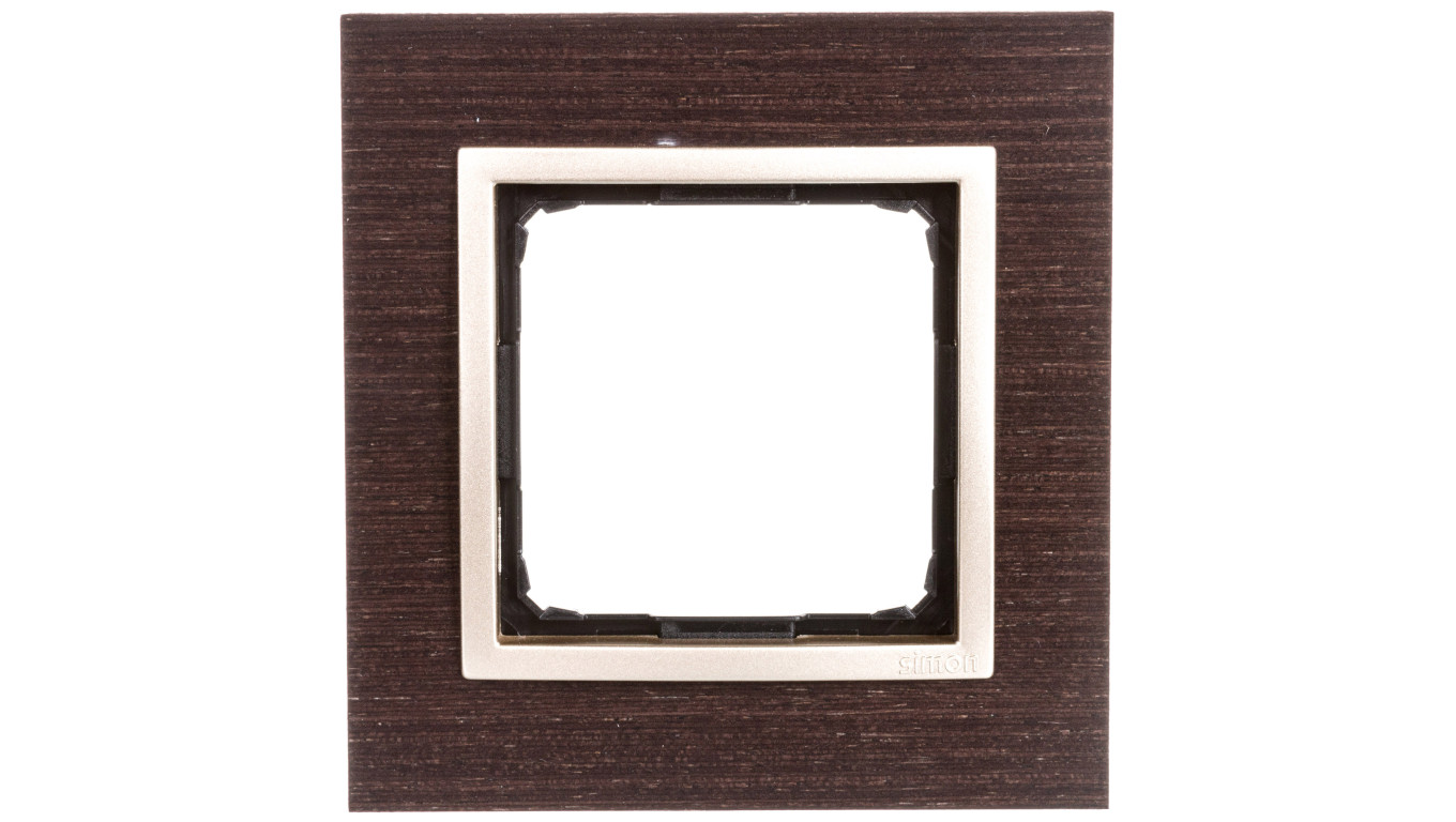 Simon 54 Nature Ramka pojedyncza drewno ZŁOTE WENGE DRN1/85