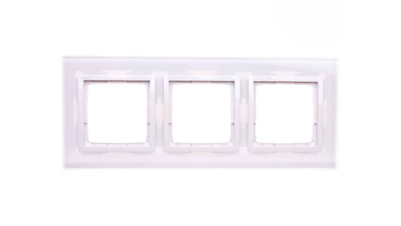 Simon 54 Nature Ramka potrójna szkło BIAŁA PERŁA DRN3/70