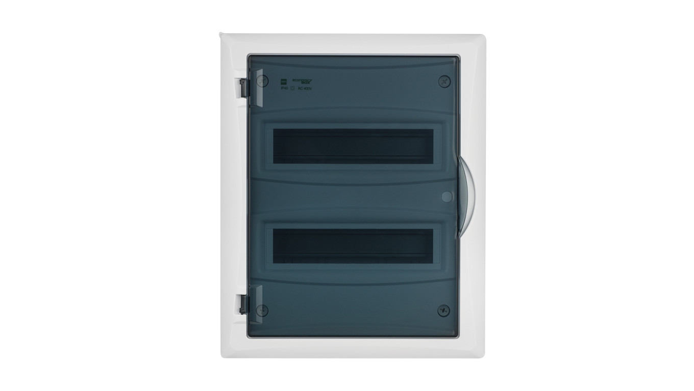 Rozdzielnica modułowa 2x12 p/t ECONOMIC BOX RP 2/24 drzwi transparentne (N+PE) IP40 2515-01