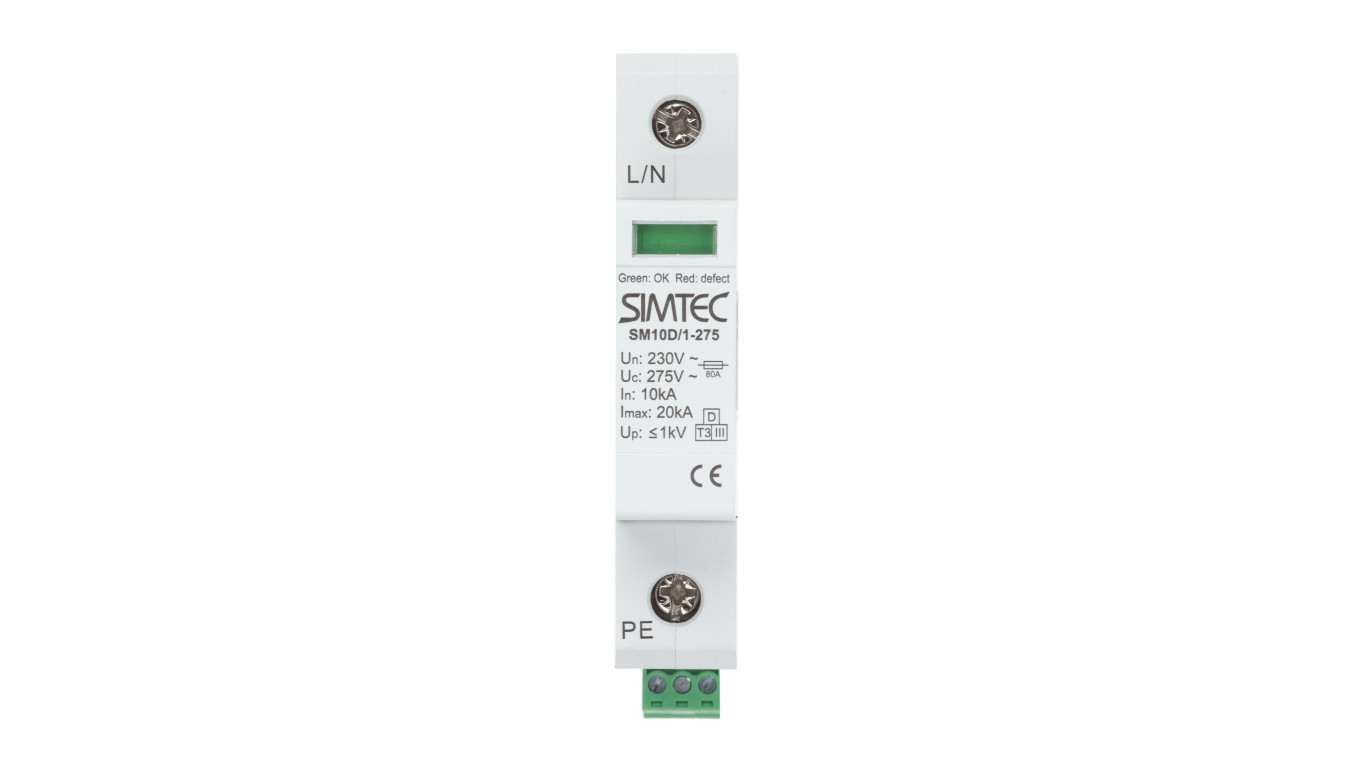 Ogranicznik przepięć Typ T3 1P 10kA SM10D/1P SIMTEC 85301000