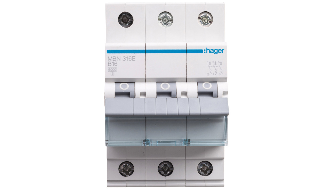 Wyłącznik nadprądowy 3P B 16A 6kA AC MBN316E