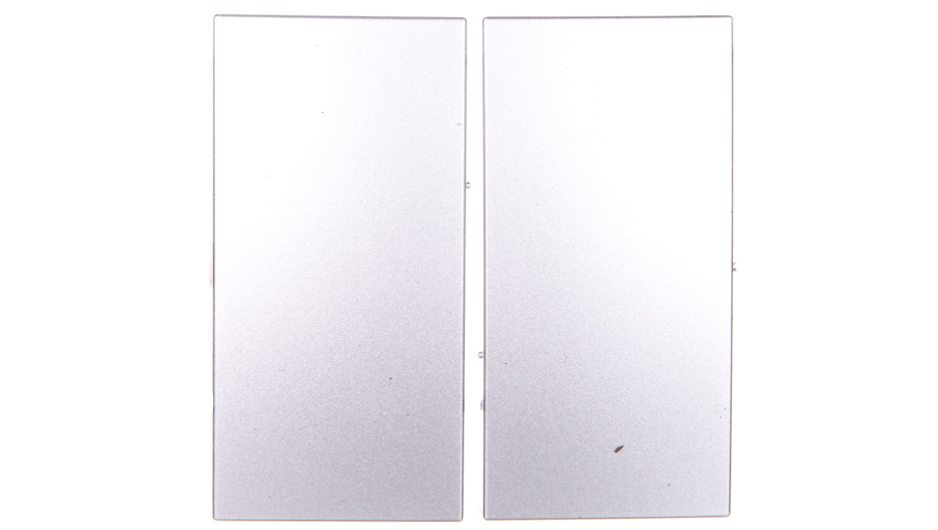 Simon 54 Klawisz podwójny do łaczników/przycików srebrny matowy DKW5/43