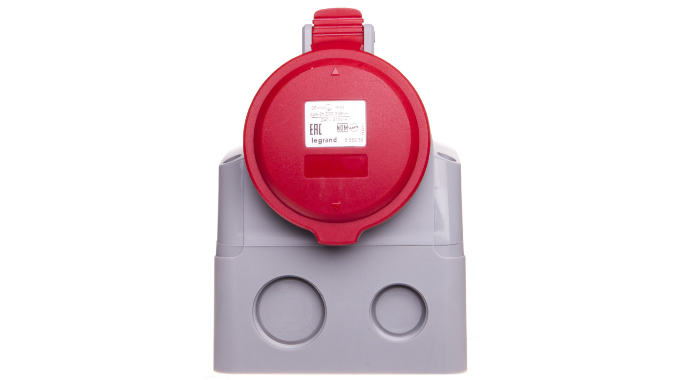 Gniazdo stałe 5P 32A 400V czerwone IP44 P17 TEMPRA PRO 555259