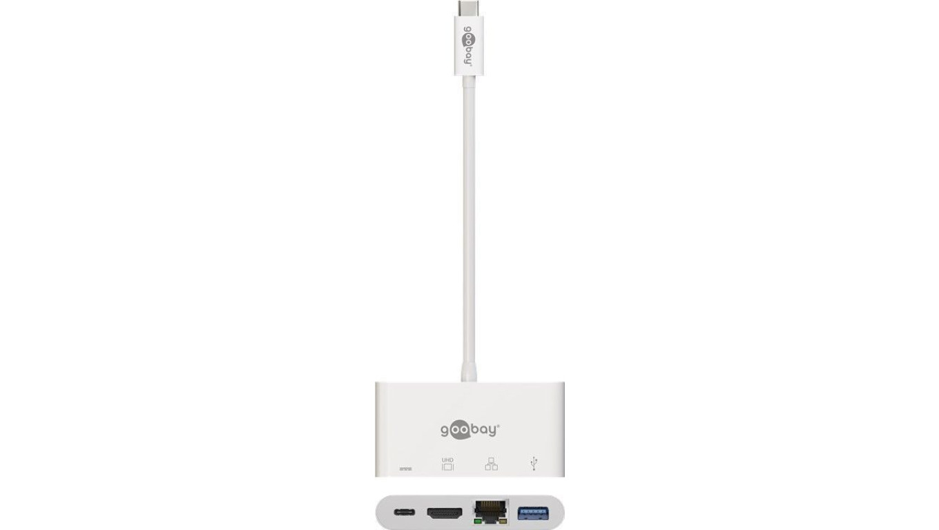 Multi adapter USB-C - HDMI + Ethernet RJ45 + USB-A 3.0 + USB-C 62104