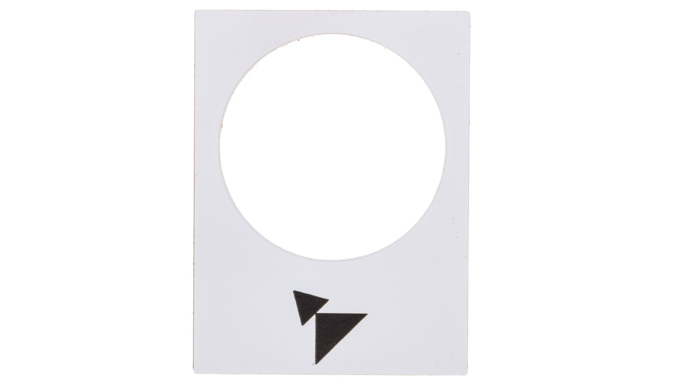 Tabliczka opisowa biała prostokątna 30x40mm DO PRZODU WOLNO-SZYBKO ZB2BY4915