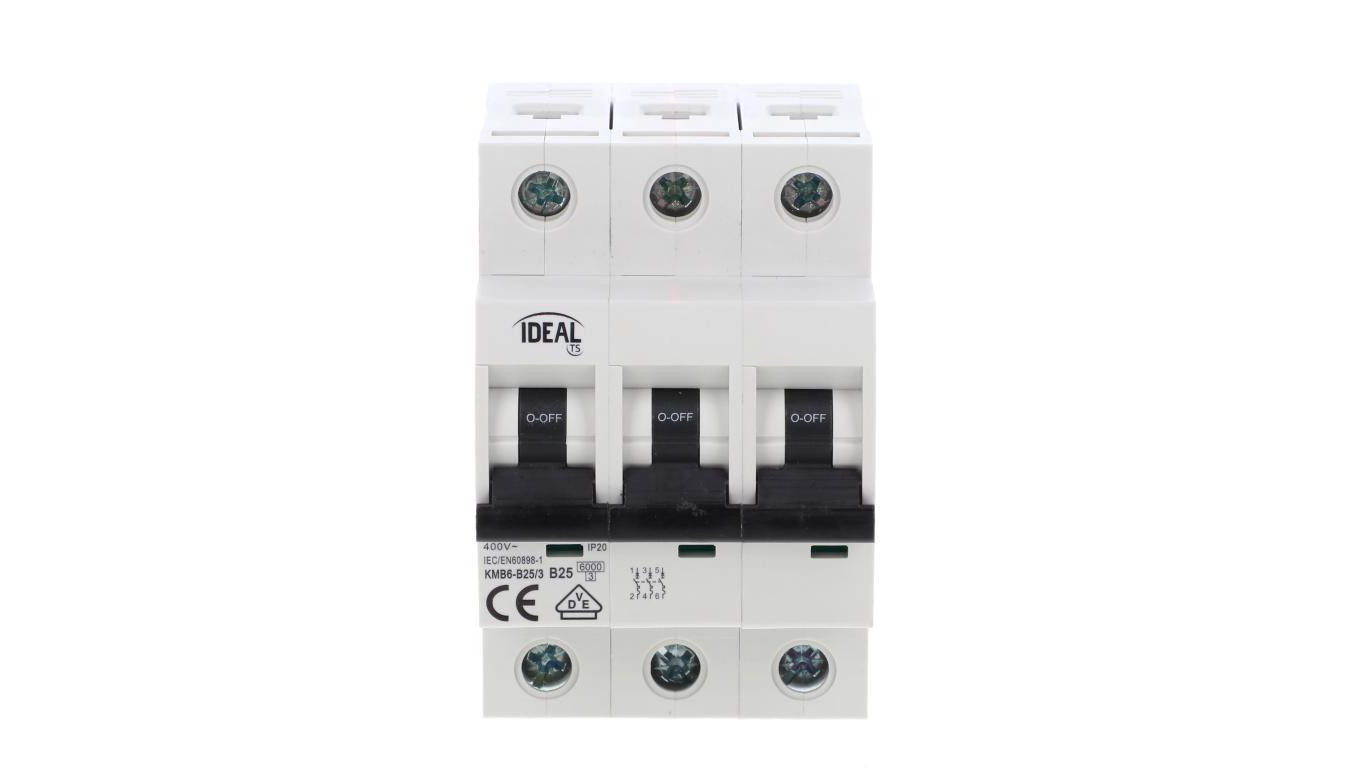 Wyłącznik nadprądowy 3P B 25A 6kA AC KMB6-B25/3 VDE 23153