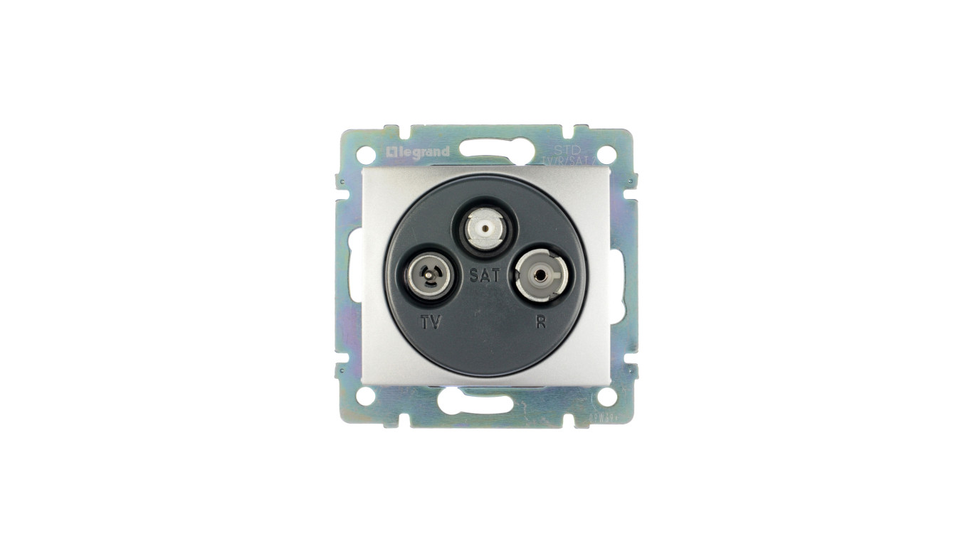 VALENA Gniazdo antenowe RTV/SAT końcowe aluminium 770136