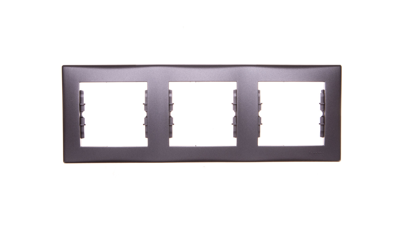 SEDNA Ramka potrójna pozioma grafitowa SDN5800570