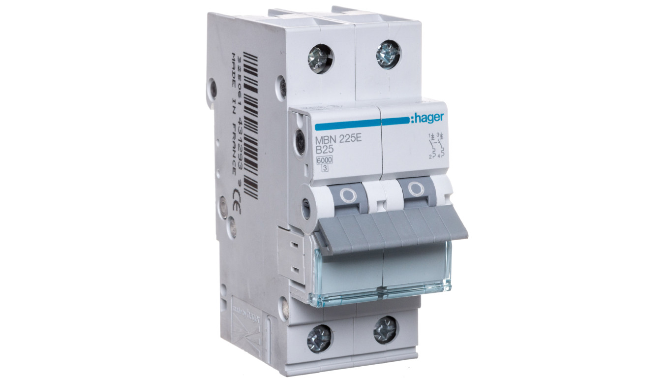 Wyłącznik nadprądowy 2P B 25A 6kA AC MBN225E
