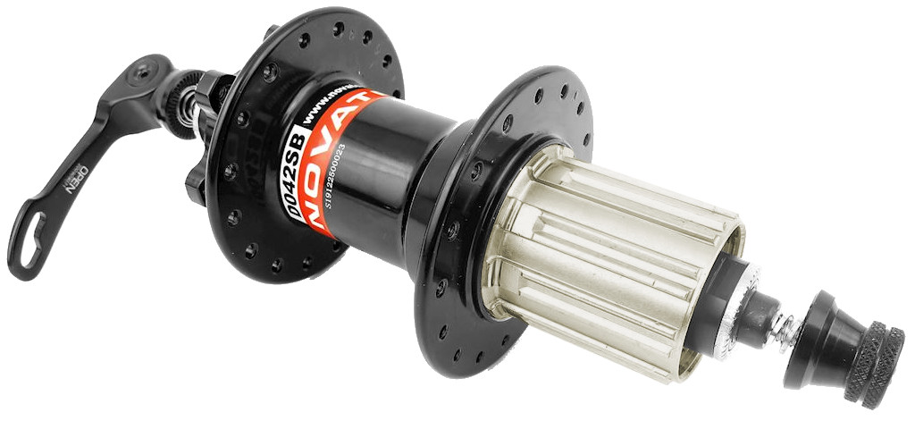 Piasta rowerowa tylna 8/11 czarna 32H MTB trekking Novatec D042SB maszynowe