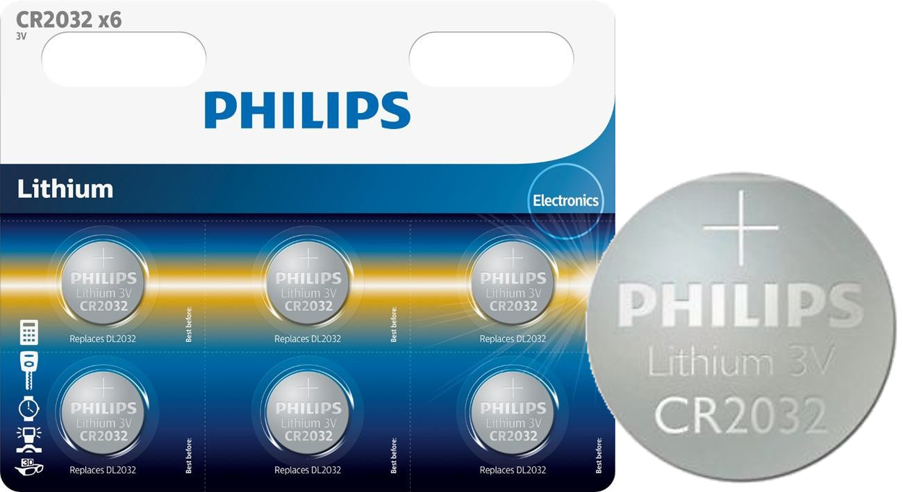 Bateria CR2032 litowa do licznika rowerowego 3V Philips DL2032