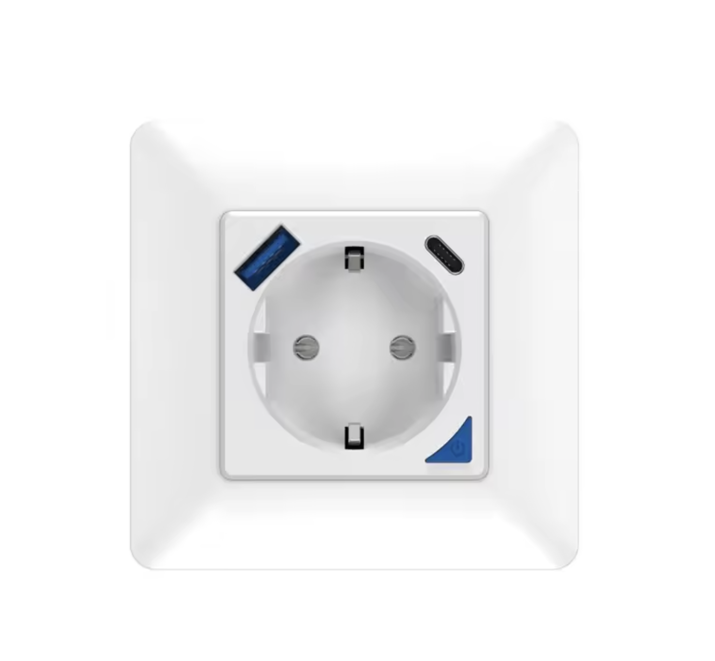 Gniazdko ścienne Kontakt USB USB-C 16A WiFi Tuya