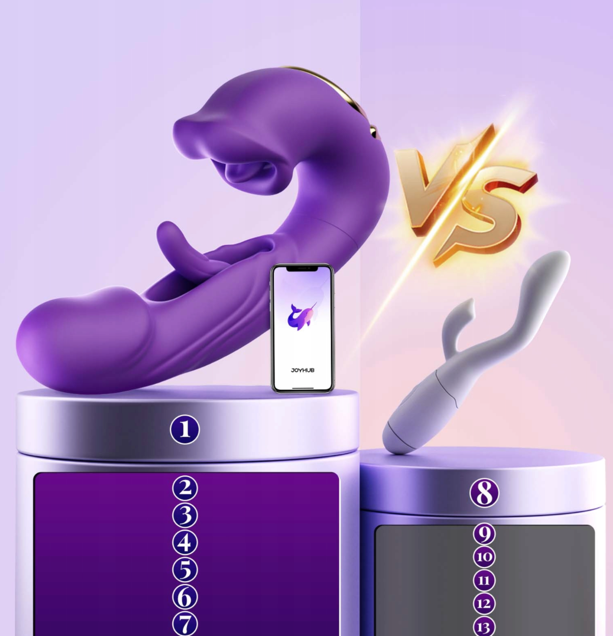 Flapping wibrator wielofunkcyjny fioletowy intensywne orgazmy 7 trybów