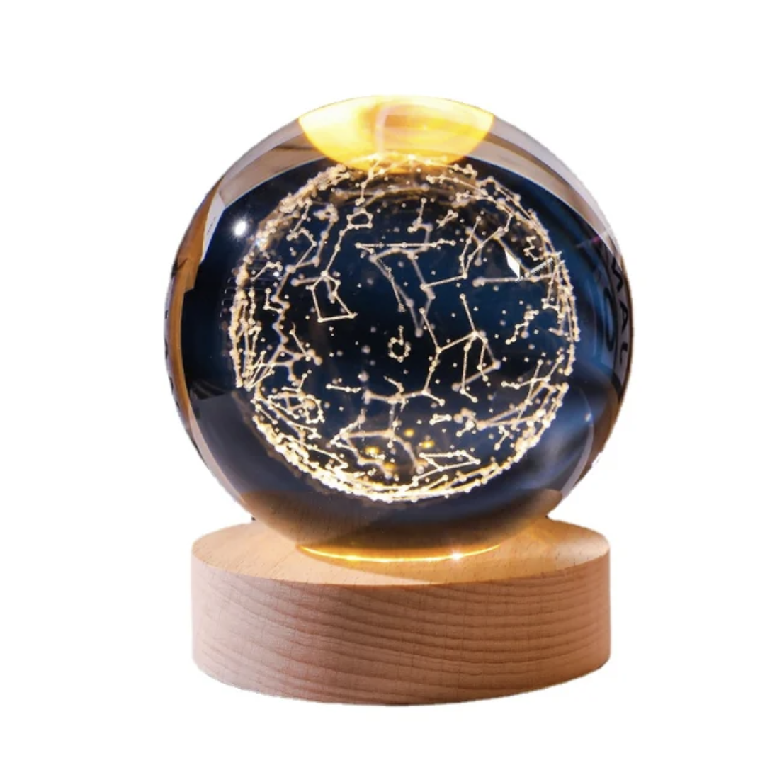 Lampka Nocna Dla Dzieci 3D, USB  - Gwiazdozbiór