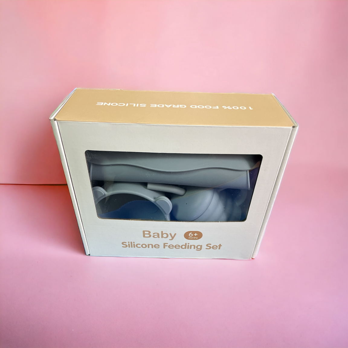 Zestaw Silikonowy Dla Niemowląt dzieci 6 elementów - Niebieski/Szary