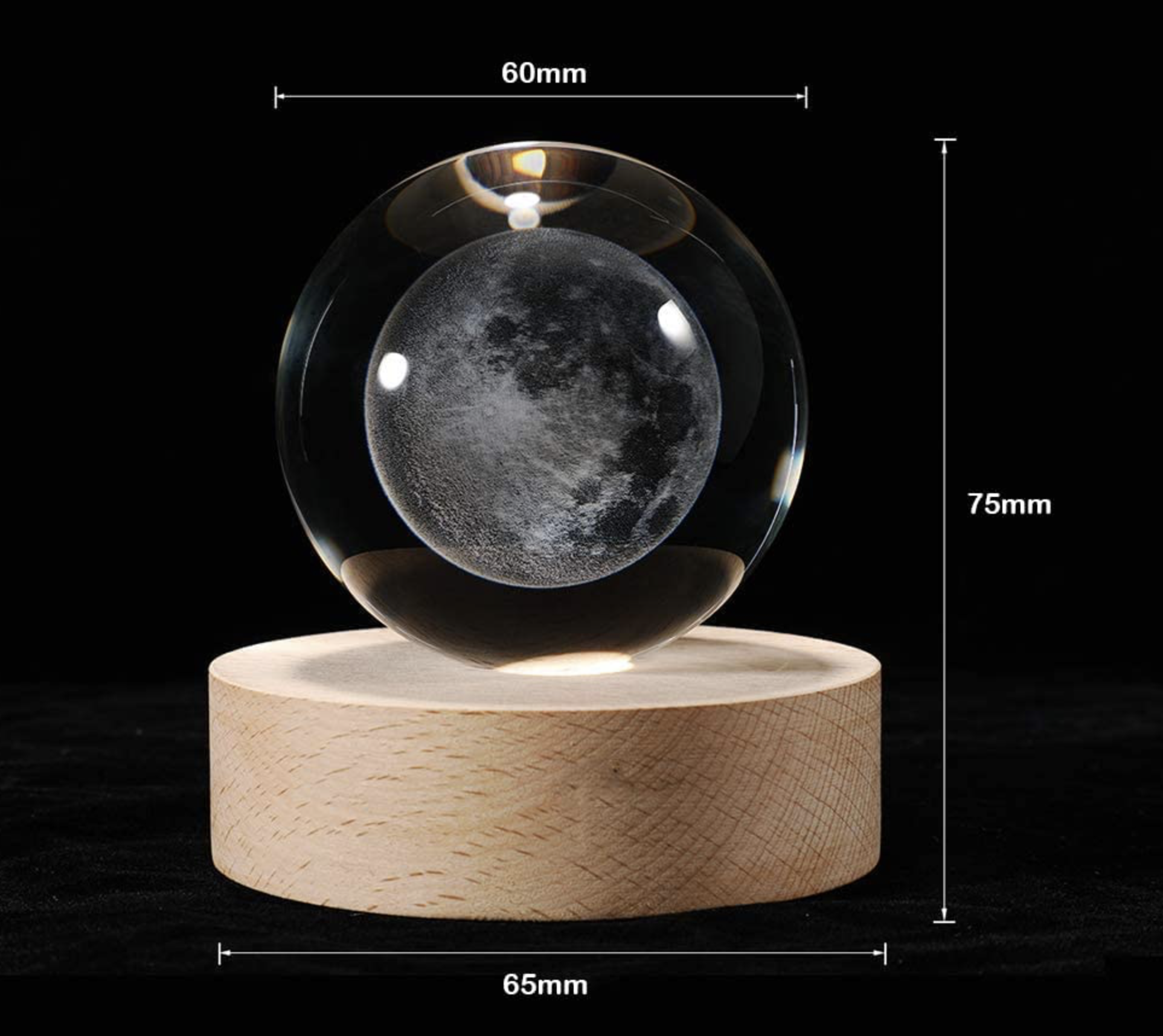 Lampka Nocna Dla Dzieci 3D, USB - Ziemia