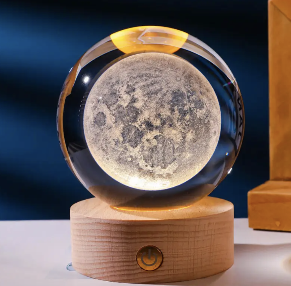 Lampka Nocna Dla Dzieci 3D, USB - Ziemia