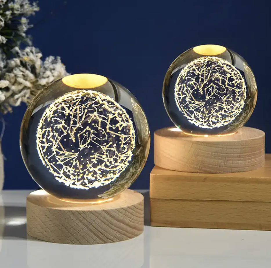 Lampka Nocna Dla Dzieci 3D, USB - Gwiazdozbiór