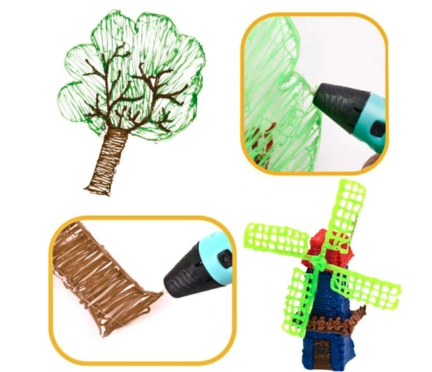 DŁUGOPIS 3D Dla Dzieci magiczna DRUKARKA 3D PEN Niebieski + WKŁAD 9M