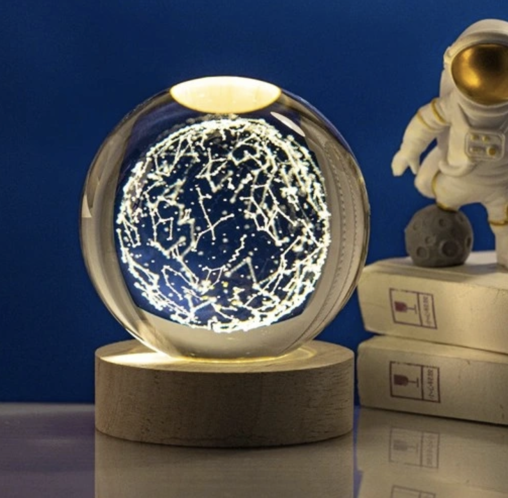 Lampka Nocna Dla Dzieci 3D, USB - Gwiazdozbiór