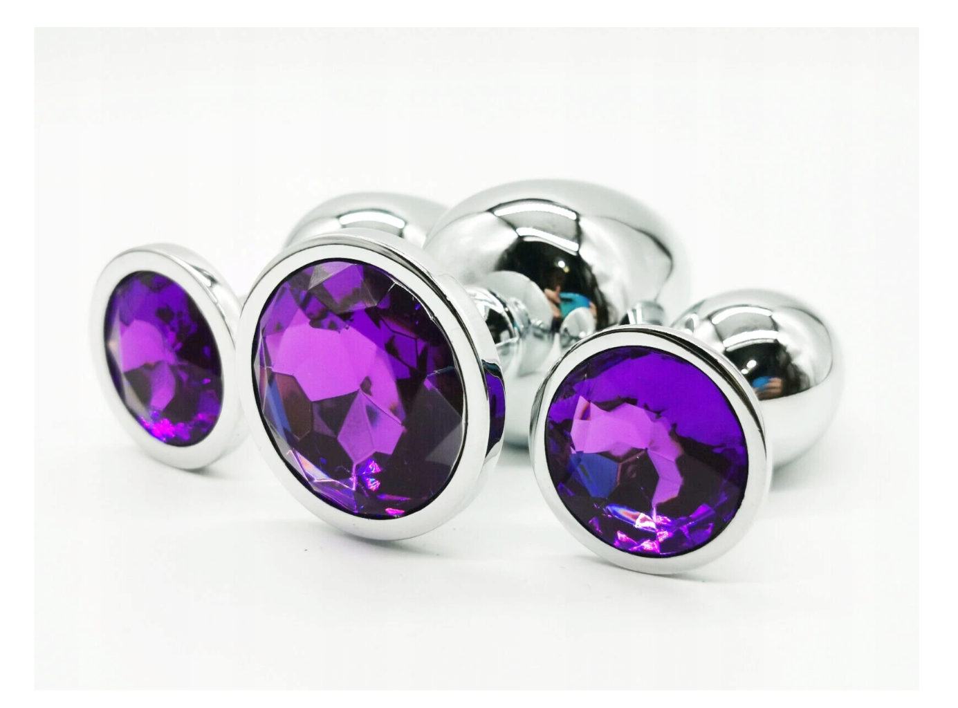 Korek Analny Stalowy Zestaw Korków Analnych S M L Anal Plug Gadżety 3 SZT