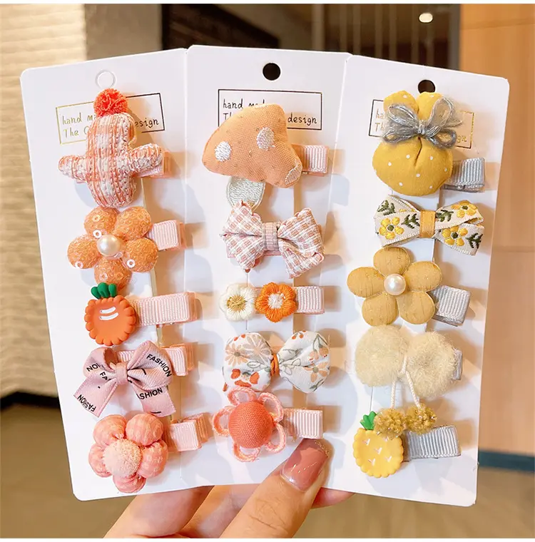 Zestaw Spinek do włosów Dziewczęcy Żółte 5 Sztuk typ XXXVI