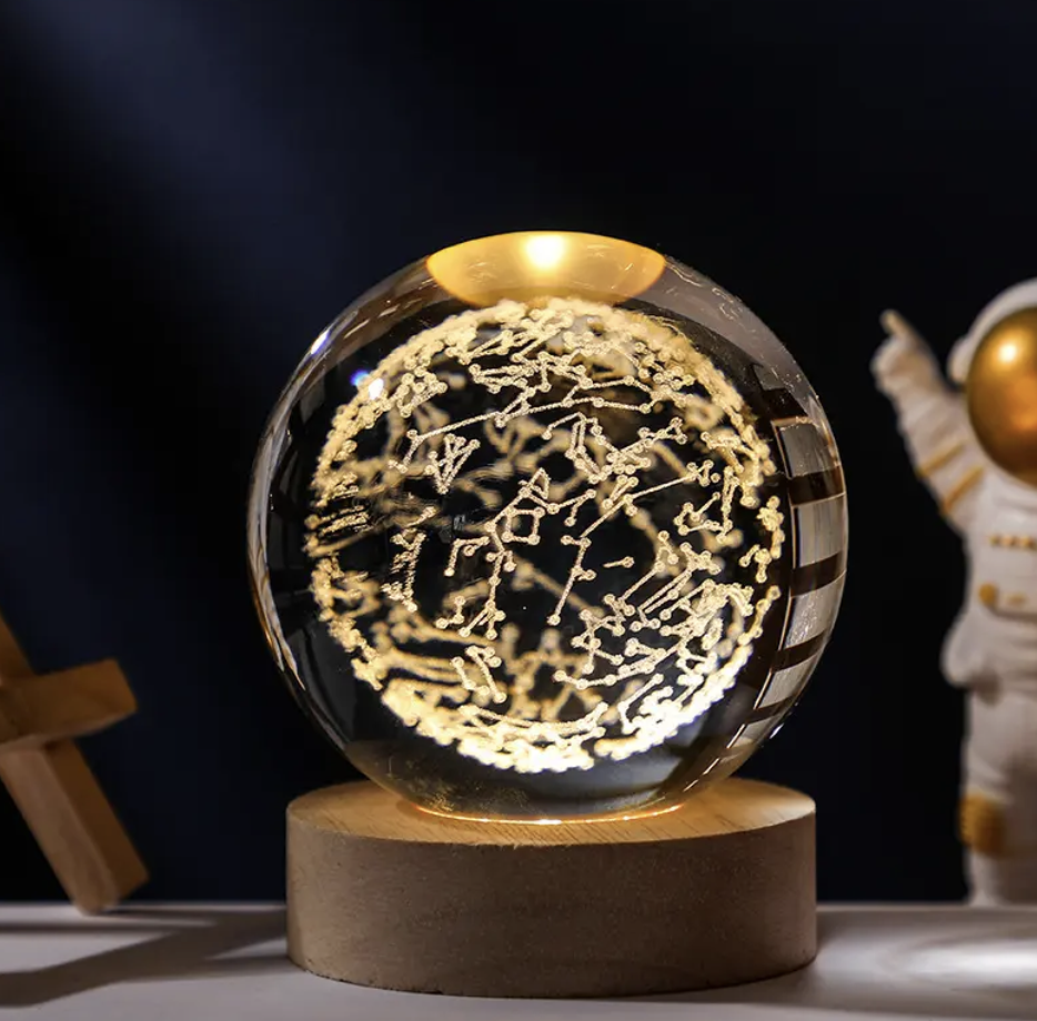 Lampka Nocna Dla Dzieci 3D, USB - Gwiazdozbiór