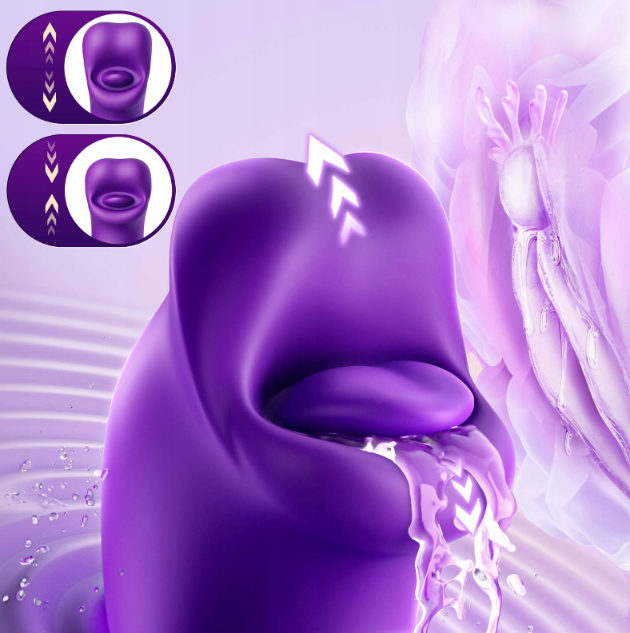 Flapping wibrator wielofunkcyjny fioletowy intensywne orgazmy 7 trybów