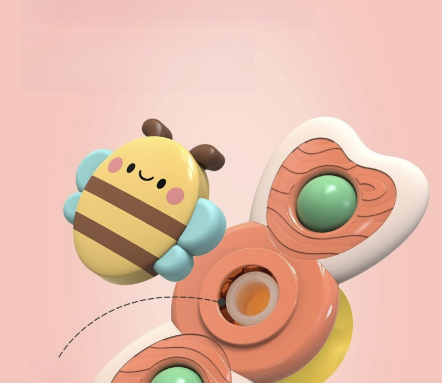 3 FIDGET SPINNER Z PRZYSSAWKĄ ZABAWKA DO KĄPIELI SENSORYCZNA ANTYSTRESOWA