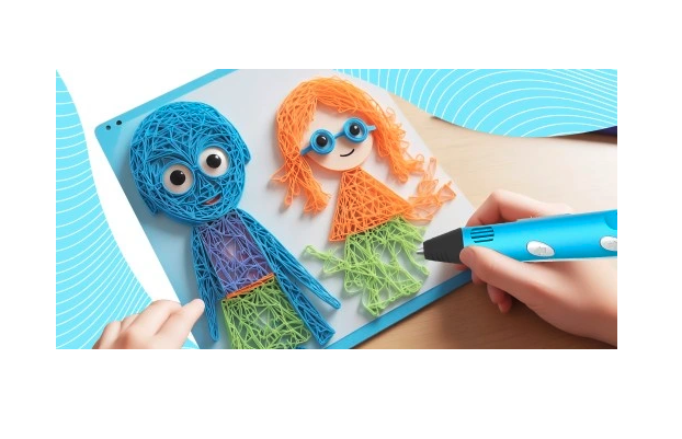 DŁUGOPIS 3D Dla Dzieci magiczna DRUKARKA 3D PEN Niebieski + WKŁAD 9M