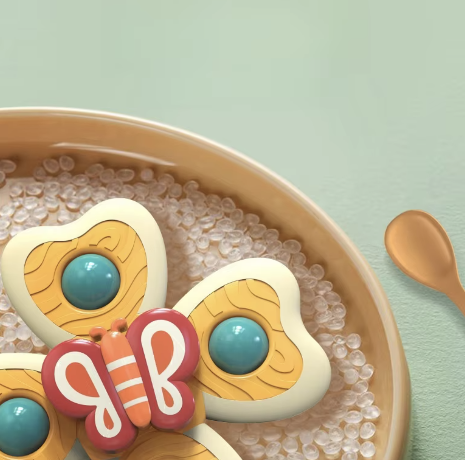 3 FIDGET SPINNER Z PRZYSSAWKĄ ZABAWKA DO KĄPIELI SENSORYCZNA ANTYSTRESOWA